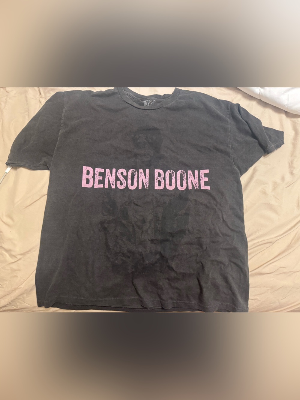 Wanted Black Tour Tee with Pink Text
